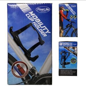 FineLife Mobility Bike Cup And Bottle Holder Portable Drink Holder NWB